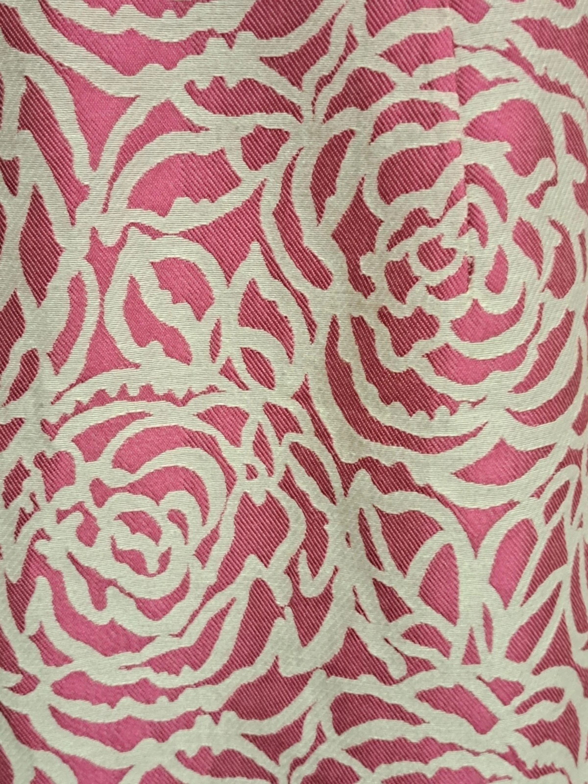 OFF WHITE Abito tubino donna Maggie London rosa bianco sporco floreale taglia 8 colorato classico