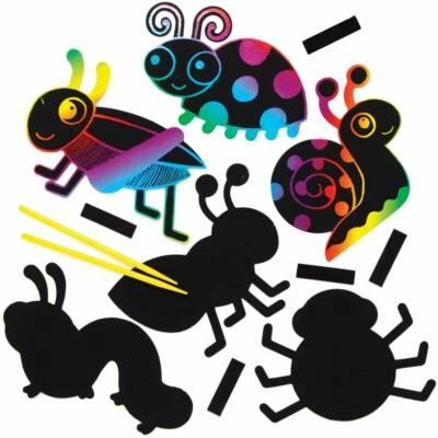 Set 5 magneti adesivi magneti frigo graffi bug insetti bambini artigianato arte OTTIMO REGALO!