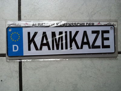 Albatross name tags/sayings-tin sign original packaging-decoration ''kamikaze'' 20-22 cm