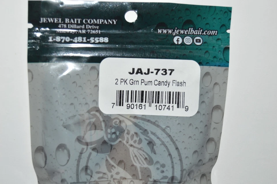 Jewel AJ Finesse Plantilla 5/16oz Verde Calabaza Caramelo Flash 2 Plantillas de Bajo por Paquete Foto 2 de 2