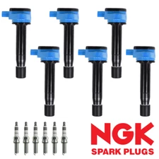 6X Ignition Coil & 6X NGK Iridium Spark Plug for Honda Accord Odyssey 3.5L UF603