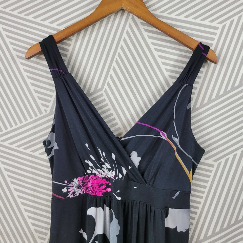 Apt 9 Shirt Dress size Small Cover Up Maxi Swim Long Wrap Top Stretch Shirred - Image 3 of 4