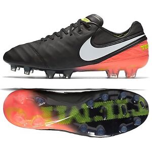 Nike Tiempo Legend 6 VI FG 819177-018 Black/White/Orange/Volt Men Soccer  Cleats | eBay