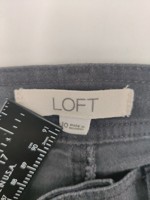 Ann Taylor LOFT - Pantalones de pierna recta texturizados para mujer, Negro/Gris Texturizado Birdseye