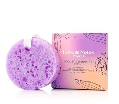 Spongelle Love&Notes Acoustic Harmony Body Wash Infused Buffer Exfoliate 3oz New