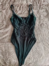 New Look Bottle Green Lace Body Con Sixe 8