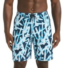 Nike Glow Diverge 9" Board Shorts Swim Trunks, Blues, Size Large