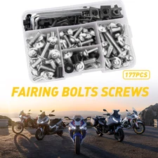 177x Complete Bolts Fairing Body Screw Kit Silver For Suzuki GSX1300R Hayabusa