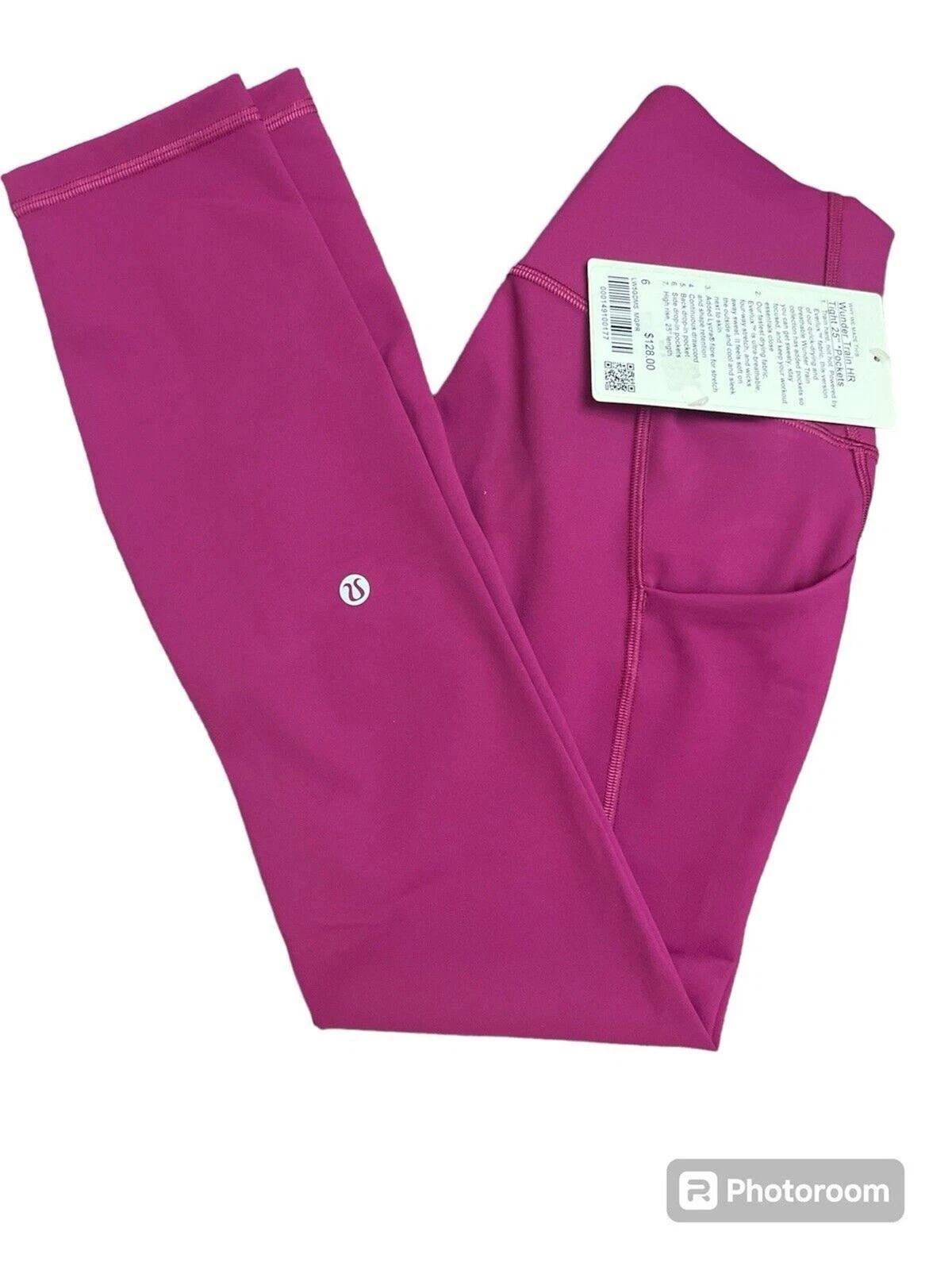 Lululemon Wunder Train HR Tight 25” * Pocket Magenta Purple MGPR Pant Sz 6 New
