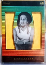 #1/1 BOB MARLEY KEEPSAKE EDITION BOB MARLEY DUAL PATCH RELIC CARD #114