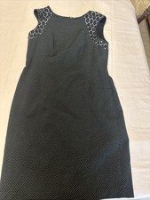 Ann Taylor Petite Women’s Dress Size 10 Petite With Sleeveless, Black And White