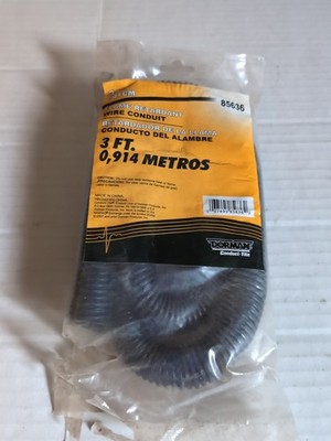 Dorman 85636 3/4'' x 3 Ft Black Flex Split Wire Conduit Flame Retardant 