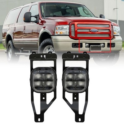 2PCS Chrome Bumper Halogen Fog Lights For Ford 05-07 F-250 F-350 05 Excursion