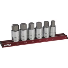 Klutch SAE Hex Bit Socket Set, 6-Pc.