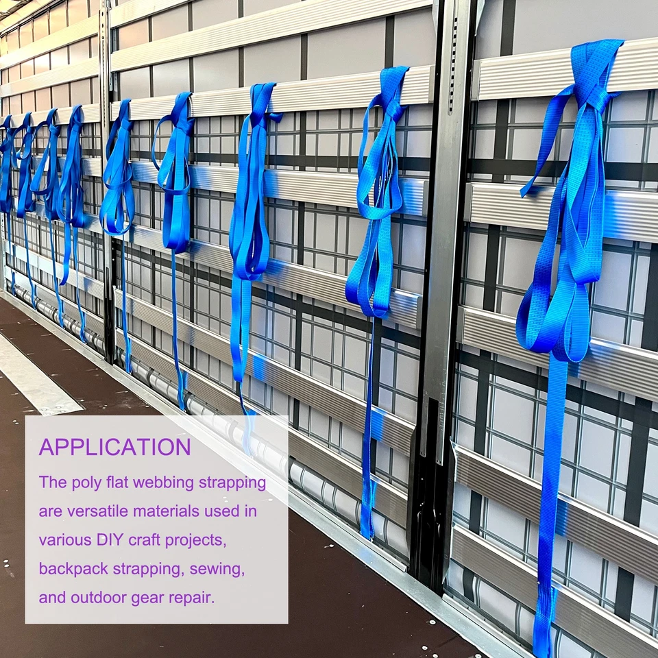 10Yard x 3/4" Width Nylon Webbing Strap Poly Flat Webbing Strapping Dark Brown Foto 2 de 4