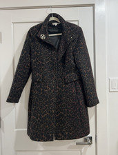 Via Spiga Womens Mid-Length Animal Print Over...