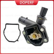 Engine Coolant Thermostat with Housing Assembly for 07-16 Land Rover LR2 Volvo