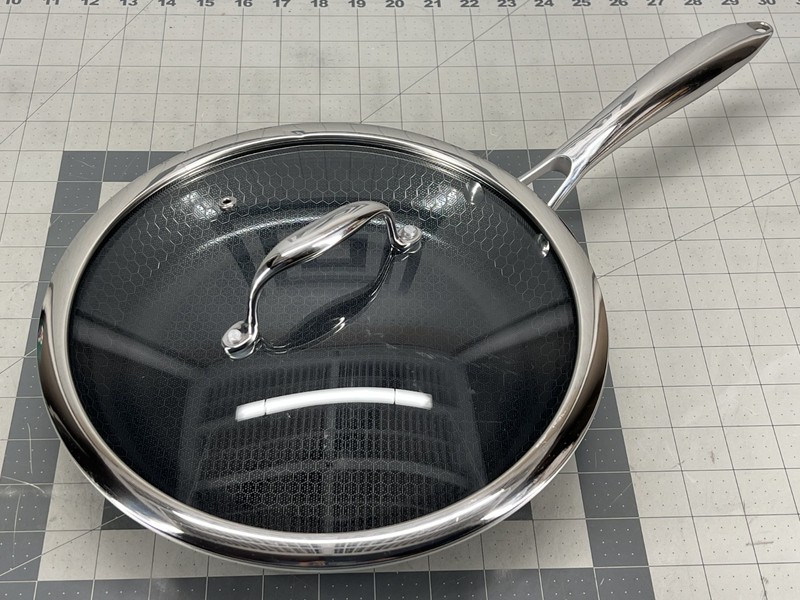 HexClad Hybrid Nonstick 10" Frying Pan with Lid - Used!!!