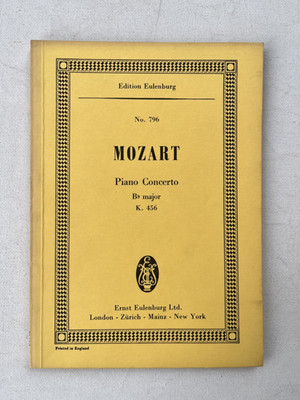 Noten. Mozart. Piano Concerto.  Bb major.  K. 456.  Taschenpartitur.