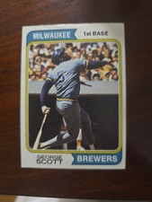 1974 TOPPS BASEBALL CARD GEORGE SCOTT #27 MILWAUKEE BREWERS  VERY GOOD