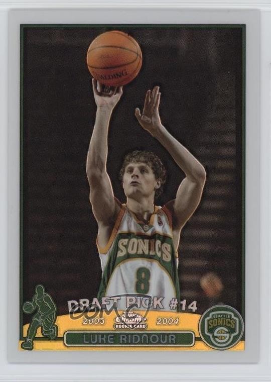 2003-04 Topps Chrome Refractor Luke Ridnour #124 Rookie RC 03xg