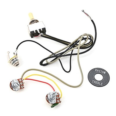 1V 1T Wiring Kit, 3 Way A500K Wiring Harness Prewired Guitar Wiring Hareness Kit