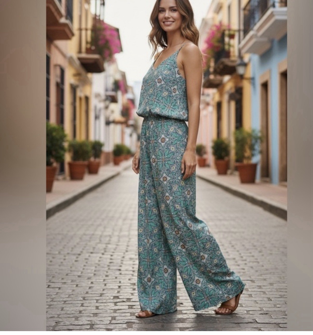 Three Eighty Two Mandala Print Jumpsuit - image 2