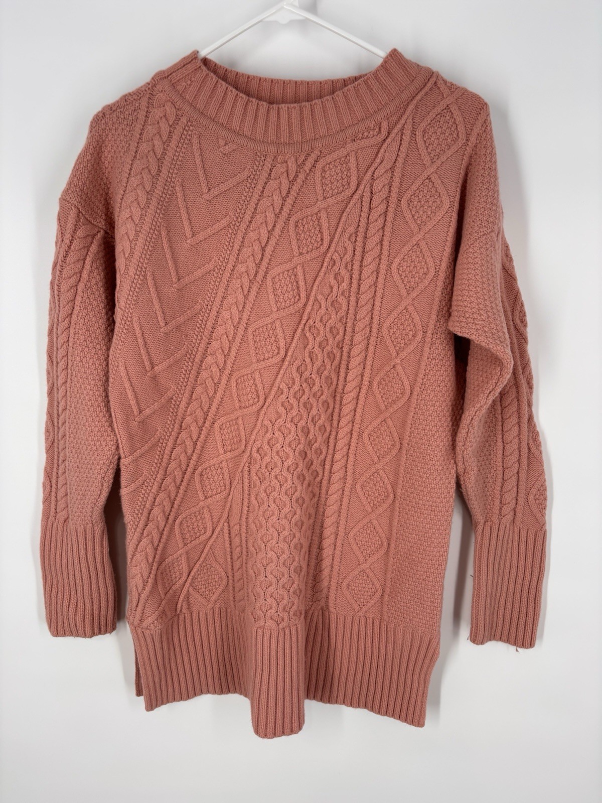 J. Crew Womens M Cableknit Patchwork Oversized Ch… - image 1