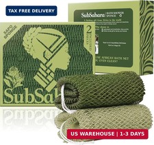 SubSahara Authentic African Net Sponge - 2 Pack Exfoliating Bath Shower Loofah
