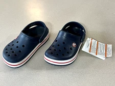 CROCS BOYS CROCBAND KIDS CLOG NAVY CROCS SANDALS US J1 - Relaxed