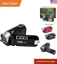 Portable 1080P Digital Video Camera with 16MP Photos  16X Zoom - Perfect for...