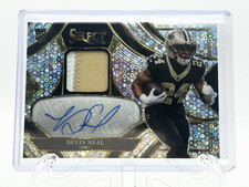 2025 Panini Select Devin Neal Saints Rookie Auto Memorabilia Prizm #/45
