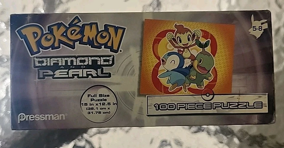 Puzzle Pokemon Diamante y Perla 2007 100 piezas 15" X 12,5" Pressman ¡SELLADO! Foto 2 de 4