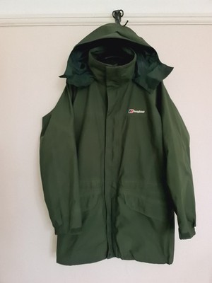 Berghaus Jacke Herren GORE-TEX Forest Green Kapuze wasserabweisend Regenmantel M/38