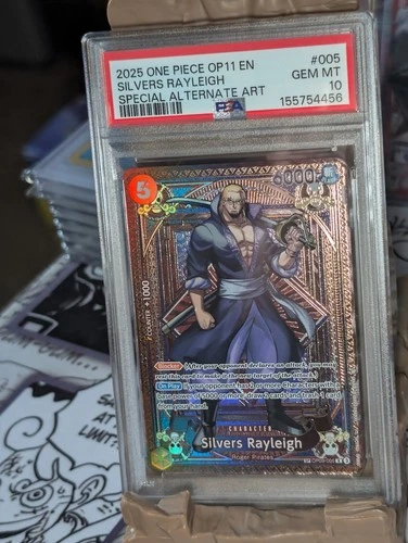 2025 One Piece OP11 Silvers Rayleigh SP Alternate Art OP09-005 PSA 10 Gem Mint