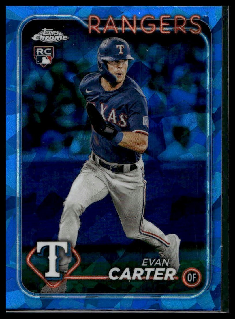 2024 Topps Chrome Sapphire Edition Evan Carter #280 Rookie Texas Rangers RC