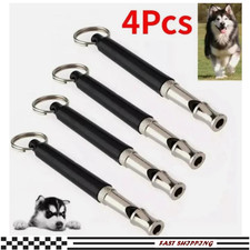 4Pcs Ultrasonic Dog Whistles - Barking Stop Obedience Pitch Black