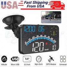 Universal Digital Speedometer Gps Car Hud Head Up Display Mph Overspeed Alarm 5 Universal Digital Speedometer Gps Car Hud Head Up Display Mph Overspeed Alarm 5