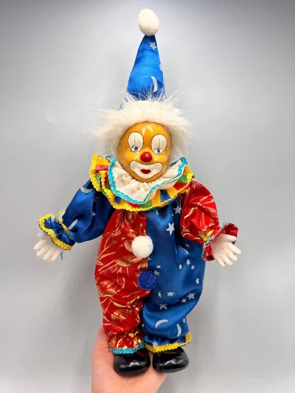 Poupée de clown automate musical - Label Emmaüs