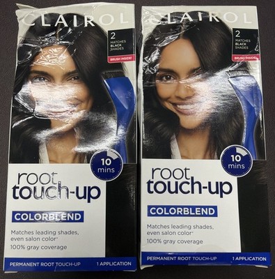 Clairol Root Touch Up Permanent Hair Color Kit #2 Matches Black Shades (2 Pack)
