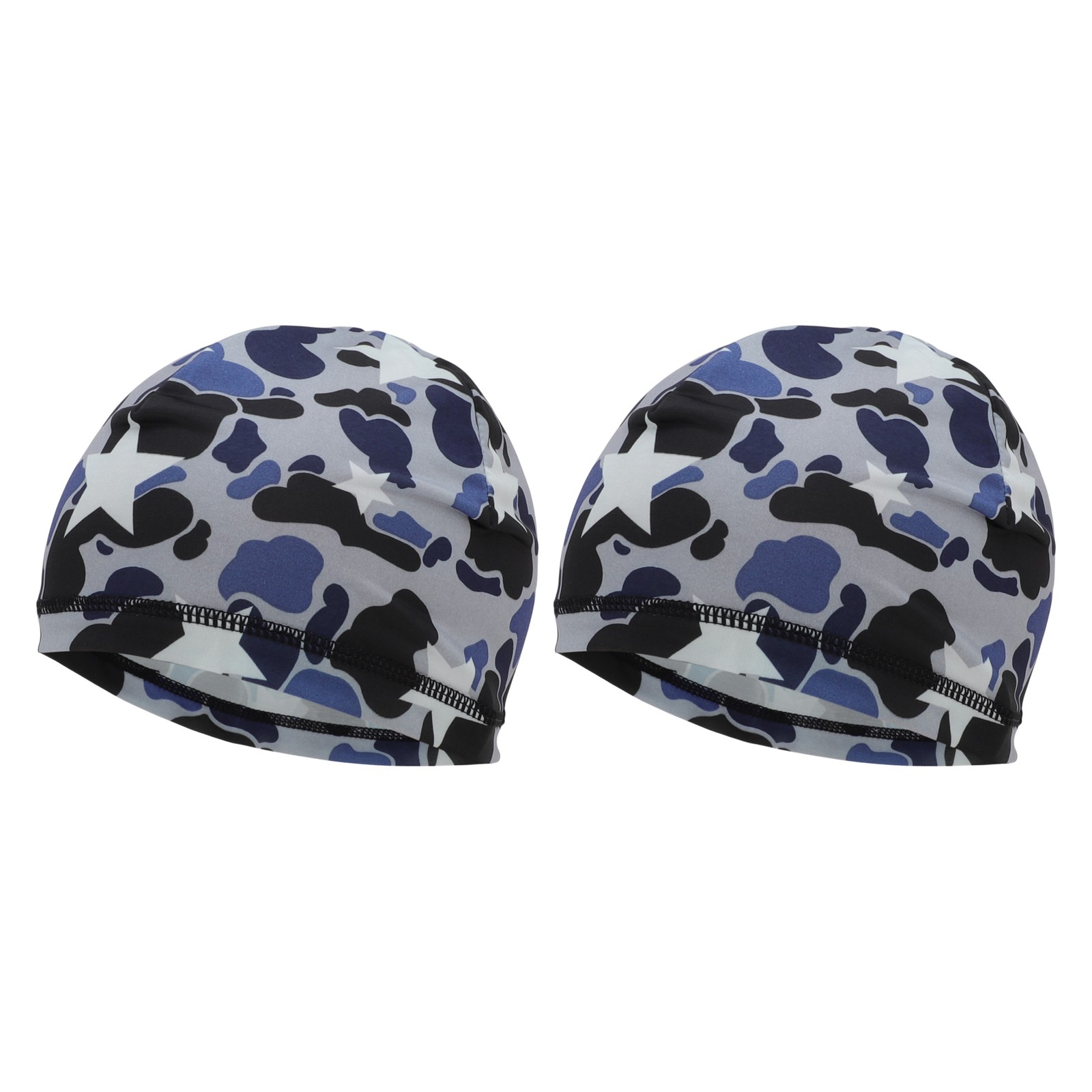 Gorra ciclismo transpirable azul 2p, 24x19cm, forro seda, para casco