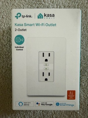 TP-LINK KP200 2-Socket Kasa Smart Wi-Fi Power Outlet, 1-pack, White