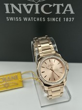 Invicta Womens Watch Speedway Quartz Crystal Bezel Rose Gold Dial Bracelet 49115
