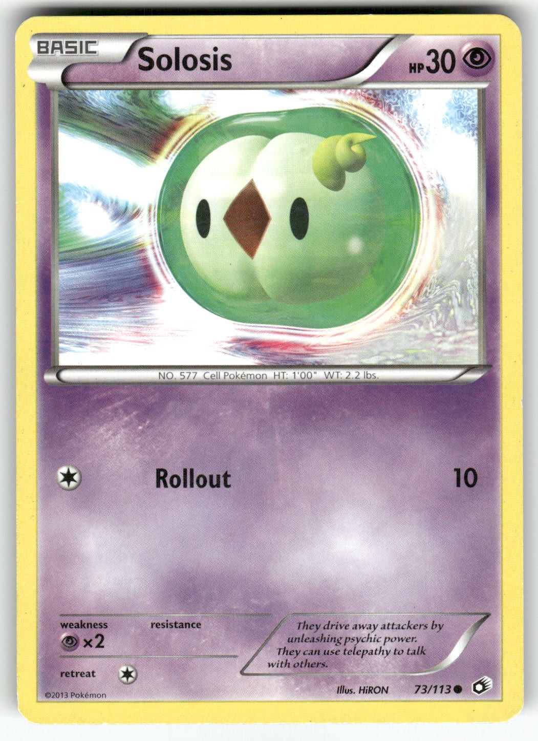 Solosis (73) Legendary Treasures Common Pokemon Lightly played