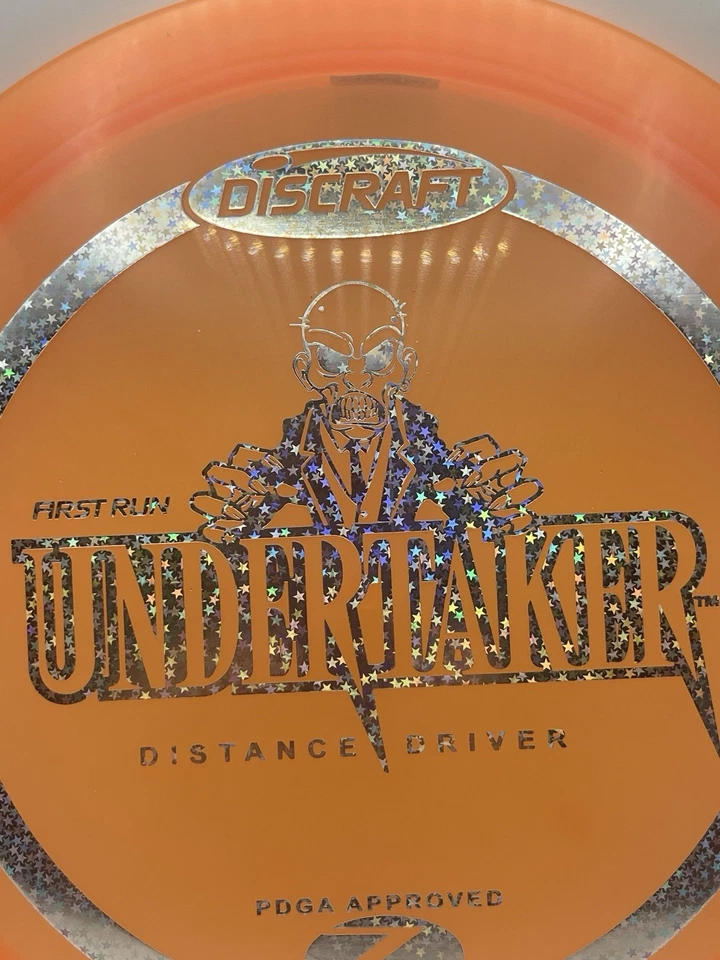 Sello Holofoil Discraft Disc Golf 1st Run Orange Z Undertaker 168 g Star Sparkle. Foto 3 de 4