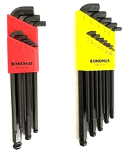 BONDHUS 22PC SAE/METRIC HEX KEY SET STUBBY W/ BALL ENDS  #20599 - NEW
