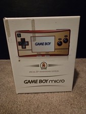 Nintendo Game Boy Micro 20th Anniversary Edition Handheld System Boxed Set