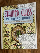 Livre de coloriage en vitrail - Beaux motifs contemporains - Neuf
