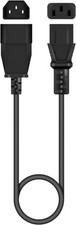 Image of 3 Pin IEC Line Plug to IEC Line Extension Lead 1M Lead 10A