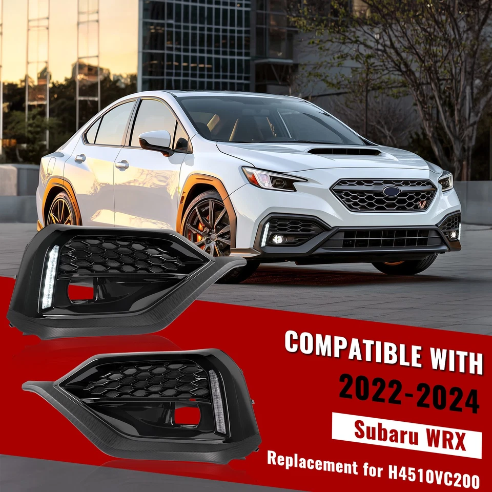 For Subaru WRX 2022 2023 2024 LED Turn Signal DRL Fog Bezel Light Kit Pair Foto 2 de 4